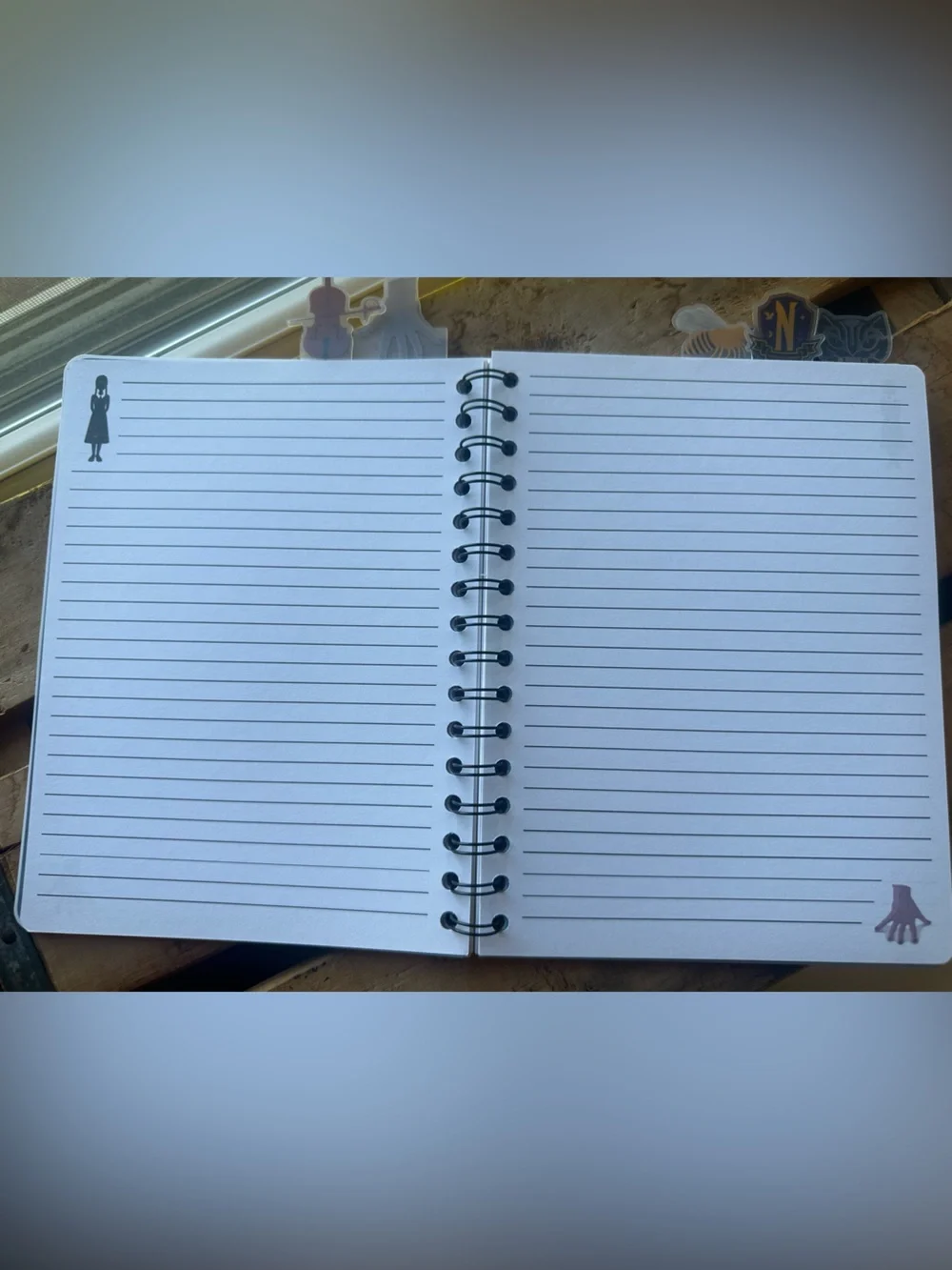 Wednesday Black & Purple Spiral Journal - New
